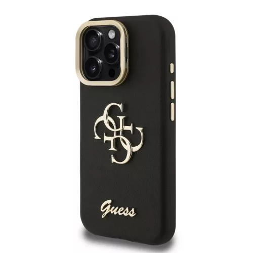 Guess tok kihajtható állvánnyal fekete GUHCP16XPCS4GSK Apple iPhone 16 Pro Max készülékhez