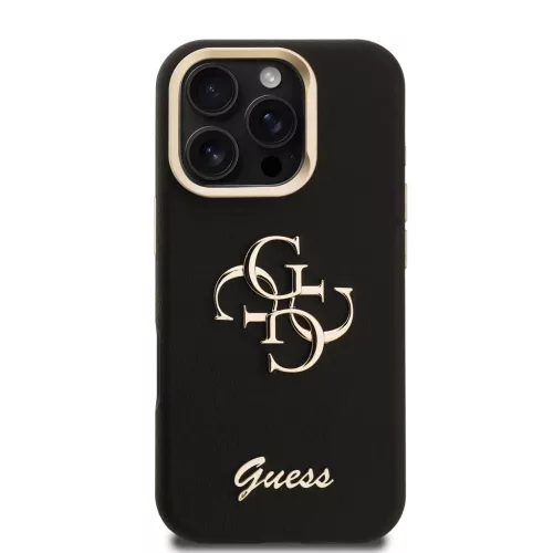 Guess tok kihajtható állvánnyal fekete GUHCP16XPCS4GSK Apple iPhone 16 Pro Max készülékhez