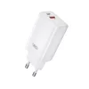 XO Hálózat Töltő CE17 1xUSB 1xUSB-C 65W GAN Fehér	