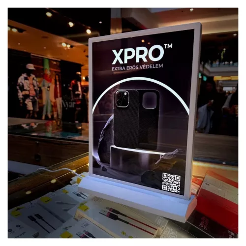 XPRO™ LED DeskLight Display Asztali Világító Tábla – A4 méret – Fehér