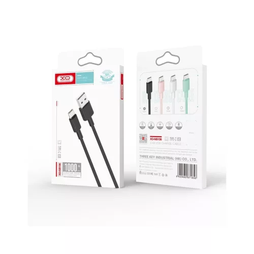 XO NB156 kábel USB-A - USB-C 1,0 m 2,4A zöld