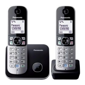   PANASONIC KX-TG6812PDB vezeték nélküli DUO telefon 2 kézibeszélővel, fekete/ezüst
