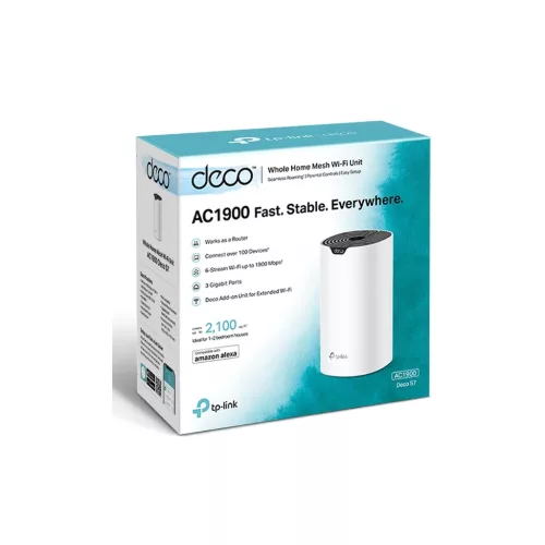TP-Link Wireless Mesh Networking Deco S7 system AC1900 5G fehér mini toronyrouter	