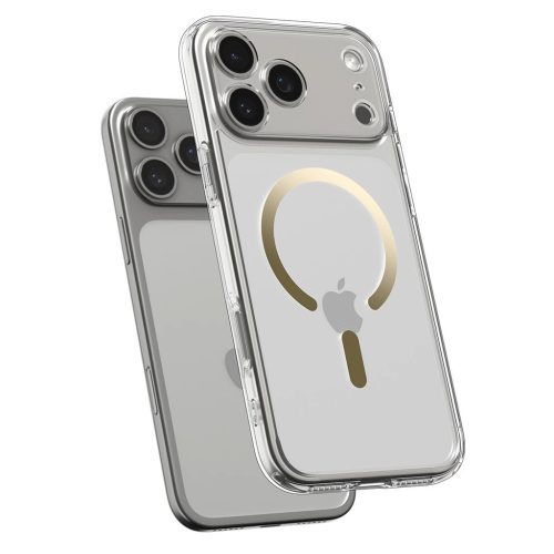 Spigen Ultra Hybrid MagSafe védőtok Apple iPhone 17 Pro készülékhez, clear gold