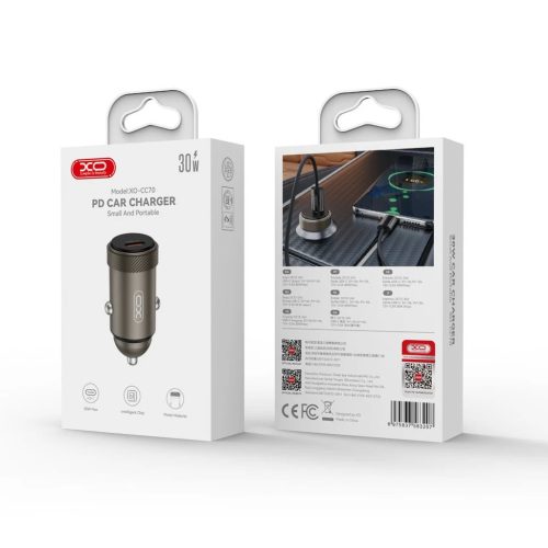 XO CC70 autós töltő 1*USB-C PD30W fekete