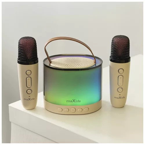 Maxlife Bluetooth karaoke hangszóró MXKS-200 rózsaszín