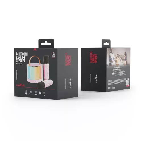 Maxlife Bluetooth karaoke hangszóró MXKS-200 rózsaszín