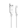 Forever újrahasznosított USB-A - Lightning kábel 1,5 m 2,4 A HDKR12-AL-00 fehér