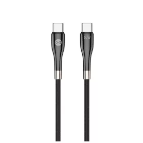 Forever Sleek kábel USB-C–USB-C 1,0 m 60W fekete