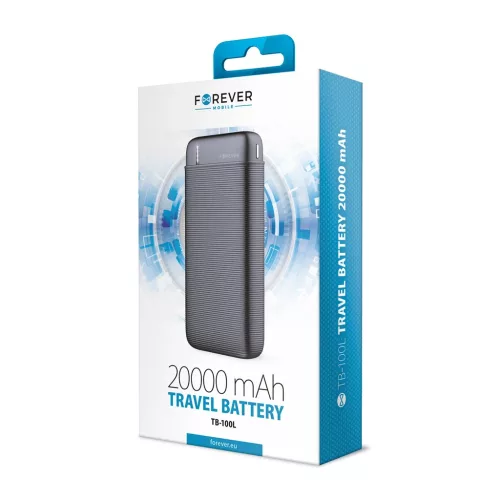 Forever TB-100L 20000 mAh külső akkumulátor fekete