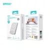 BWOO P82 BO hordozható akkumulátor 10000 mAh 15 W vezeték nélküli töltéssel világosszürke