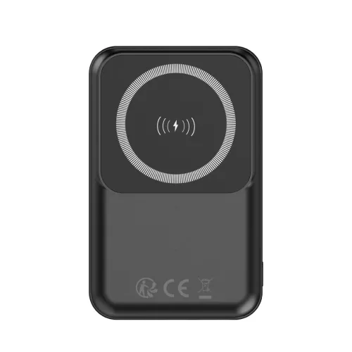 Forever mágneses vezeték nélküli powerbank MATB-100 PD QC 22.5W 10000 mAh fekete