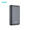 BWOO P82 BO külső akkumulátor 10000 mAh 15 W vezeték nélküli töltéssel sötétszürke