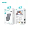 BWOO P82 BO külső akkumulátor 10000 mAh 15 W vezeték nélküli töltéssel sötétszürke