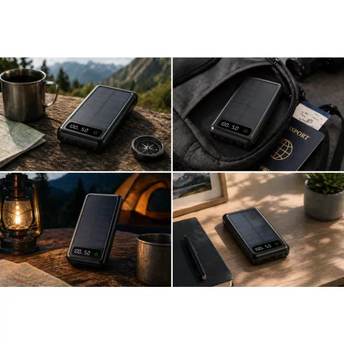 Setty napelemes powerbank SLR-120 20000 mAh fekete