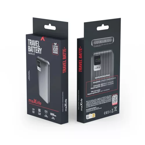 Maxlife külső akkumulátor MXPB-07 10000 mAh fekete