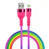 Setty USB–Lightning kábel 1,2 m 2,1 A KNA-L-1.22.113 szivárvány