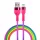 Setty USB–Lightning kábel 1,2 m 2,1 A KNA-L-1.22.113 szivárvány