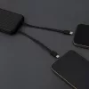 Maxlife külső akkumulátor MXPB-06 10000 mAh beépített kábelekkel PD QC 22,5 W fekete