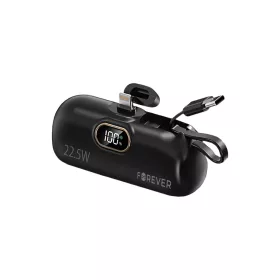   Forever mini hordozható töltő MTB-100 22.5W 5000 mAh Lightning fekete