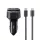 XO BCC17 FM-transzmitter Bluetooth MP3 autós töltő 30W + USB-C–USB-C kábel fekete