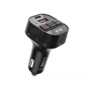 XO BCC17 FM-transzmitter Bluetooth MP3 autós töltő 30W + USB-C–USB-C kábel fekete