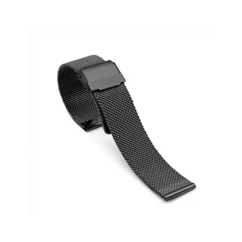 Állítható rozsdamentes acél óraszíj óra/okosórához 22 mm fekete