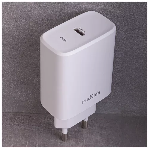 Maxlife MXTC-10-20C PD QC töltő 1x USB-C 20W fehér