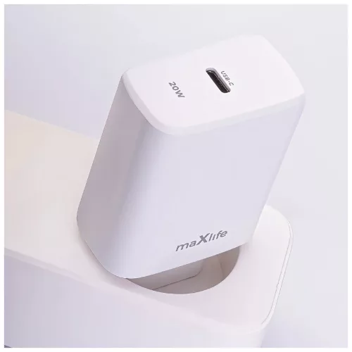 Maxlife MXTC-10-20C PD QC töltő 1x USB-C 20W fehér