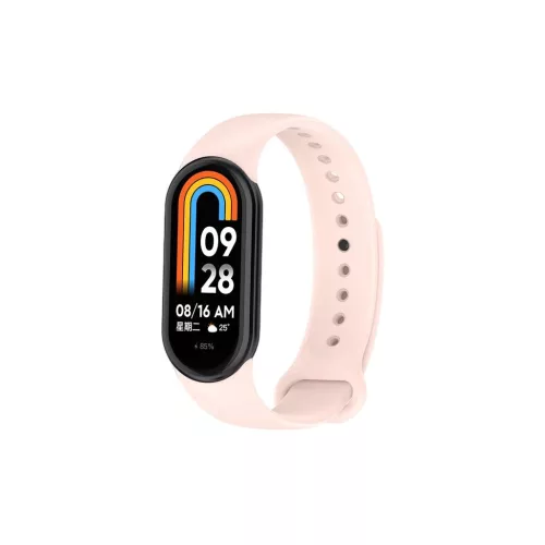 Szilikon szíj Mi Band 8/M8 készülékhez (1) világos rózsaszín