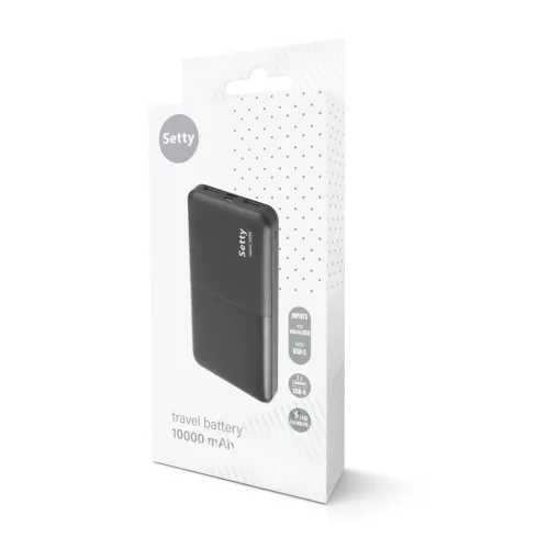 Setty külső akkumulátor 10000 mAh SPB-10 fekete