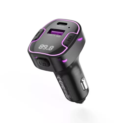XO BCC12 Bluetooth MP3 FM-transzmitter és autós töltő 3,1A fekete