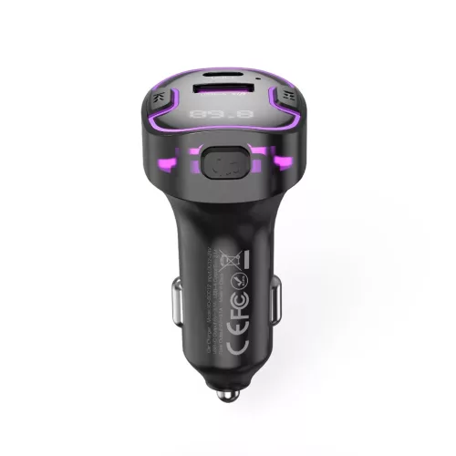 XO BCC12 Bluetooth MP3 FM-transzmitter és autós töltő 3,1A fekete