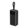 BWOO 65W 30000 mAh külső akkumulátor 2x USB-A, 1x USB-C, LCD-kijelzős, fekete