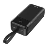 BWOO 65W 30000 mAh külső akkumulátor 2x USB-A, 1x USB-C, LCD-kijelzős, fekete