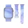 Apple Watch 42/44/45/49 mm készülékekhez szilikon szíj (97+110) kék