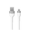 Forever rugalmas USB–Lightning kábel 1,0 m, 2,4 A, fehér