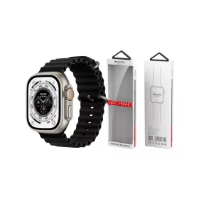   YESIDO WB21 szilikon szíj Apple Watch 38/40/41 készülékhez, fekete