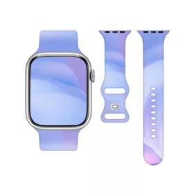   Apple Watch 38/40/41 mm készülékhez szilikon szíj (97+110) kék