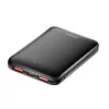BWOO P72 powerbank 5000 mAh QC 22.5W PD 20W, 2× USB-A és 1× USB-C porttal, fekete