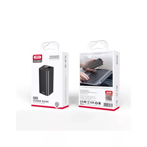 XO laptop külső akkumulátor PB97 65W 20000mAh fekete
