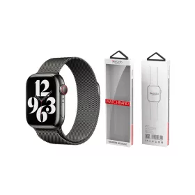   YESIDO WB22 Apple Watch készülékhez mágneses rozsdamentes acél szíj (42/44/45/49) fekete