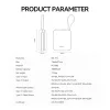 BWOO külső akkumulátor P74 22.5W 10000 mAh 2 beépített kábel (1 x USB-C, 1 x Lightning) fekete