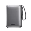 BWOO powerbank P73 22.5W 20000 mAh beépített 1 x USB-C és 1 x Lightning kábelekkel fekete