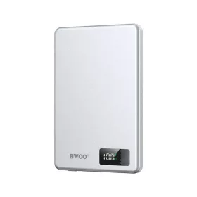   BWOO alumínium mágneses hordozható akkumulátor P75 PD 20W 5000 mAh digitális kijelzővel USB-C porttal ezüst