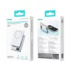 BWOO alumínium mágneses hordozható akkumulátor P75 PD 20W 5000 mAh digitális kijelzővel USB-C porttal ezüst