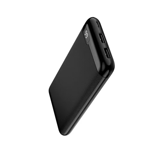 Setty hordozható akkumulátor 10000 mAh LCD SPBL-10 fekete