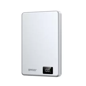   BWOO ultravékony alumínium mágneses powerbank P76 10000 mAh PD 20W digitális kijelzővel és USB-C porttal fekete