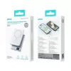 BWOO ultravékony alumínium mágneses powerbank P76 10000 mAh PD 20W digitális kijelzővel és USB-C porttal fekete