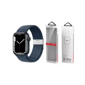   YESIDO WB23 fonott szíj Apple Watch 42/44/45 mm készülékhez tengerészkék